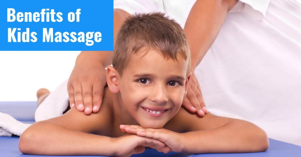 Young boy receives a kids massage