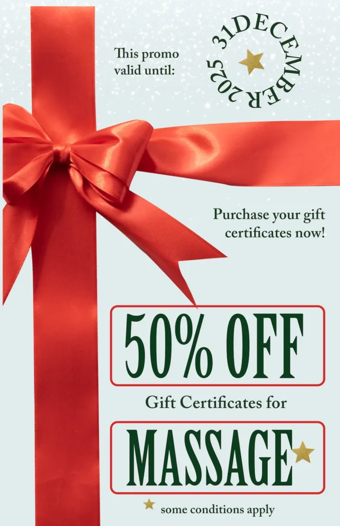 Christmas 50 percent off massage gift certificate Christmas 50 percent off massage gift certificate