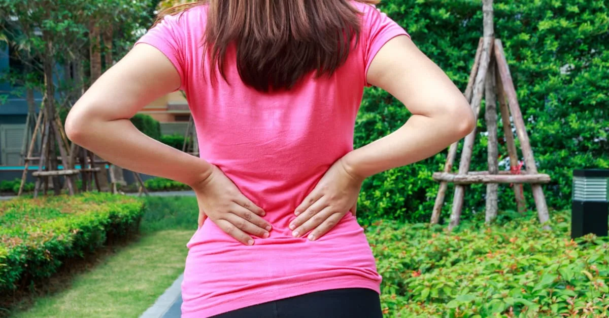 Sore back from working in the yard